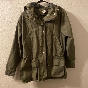 Christopher and Banks green utility jacket size medium
